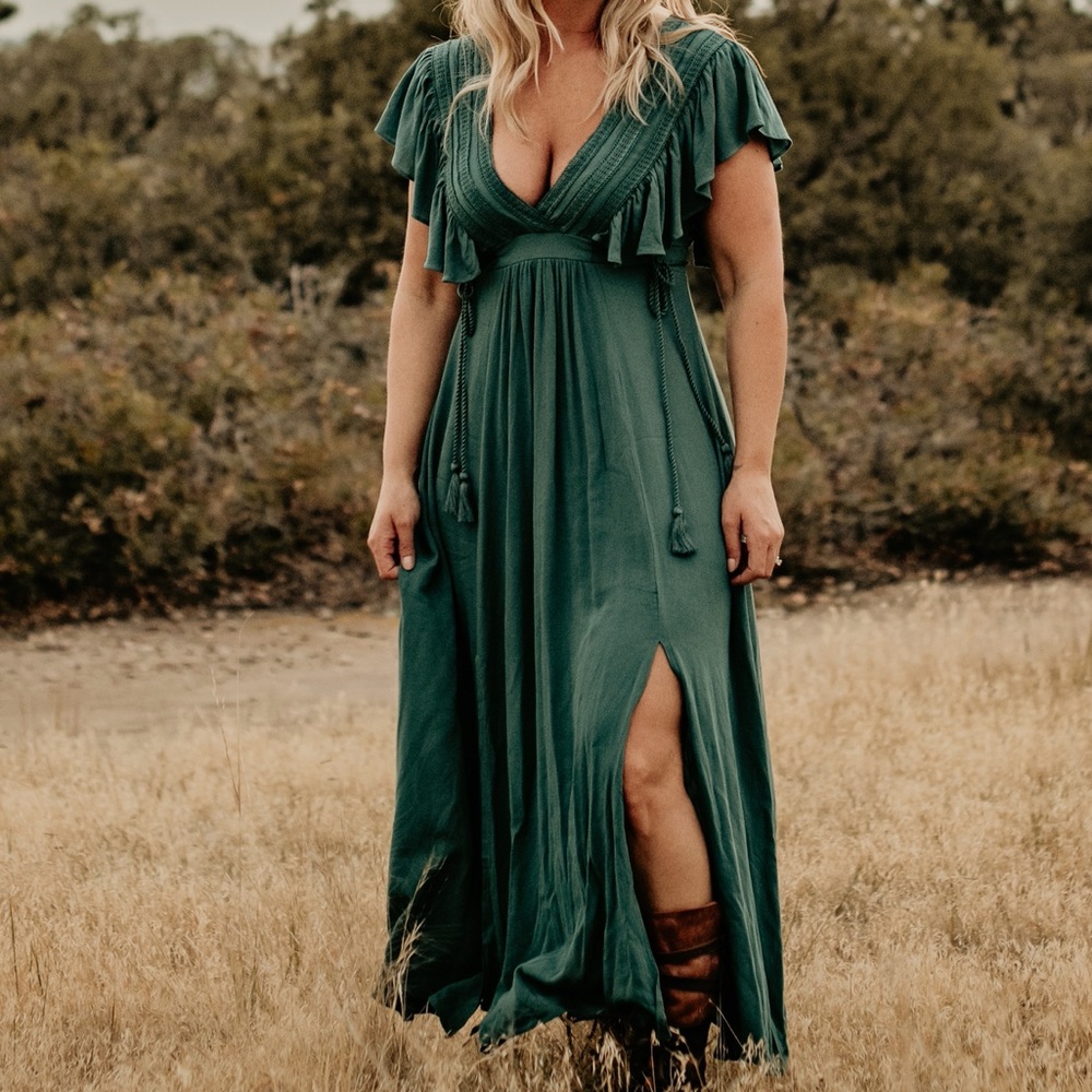 Baltic Born Jennifer Deep V Maxi Dress